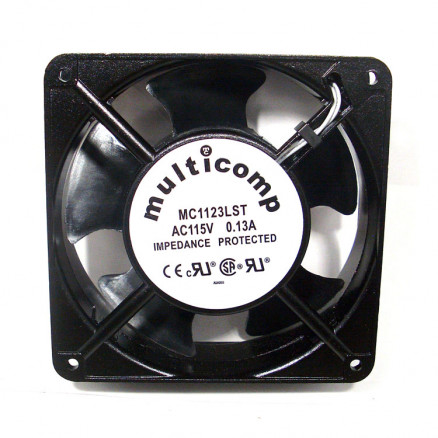 MC1123LST  Fan motor, 115vac, 0.13a, 76 cfm, Multicomp