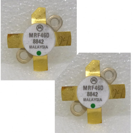 MRF460 Motorola NPN Silicon Power Transistor 40W (PEP) 30 MHz 12.5V Matched Pair (2) (NOS)