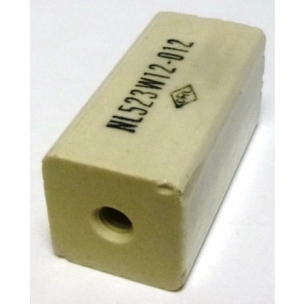 NL523W12-012 Standoff Insulator, Glazed Ceramic, 1 1/2" Long x 3/4" Wide with Threaded Mounting Holes, Centralab