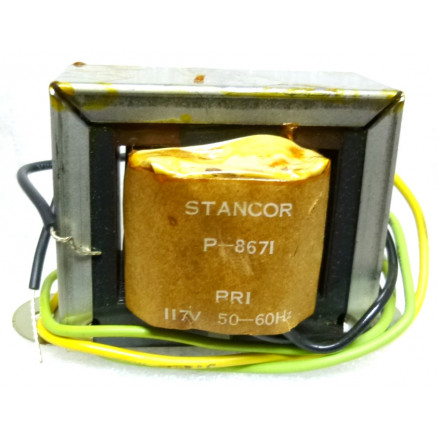 P-8671 Low voltage transformer, 117VAC, 36v C.T., 1 amp, Stancor