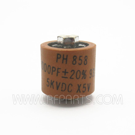 PH858 Philips Doorknob Capacitor 1000pf 5kvdc NPO 20% (NOS)