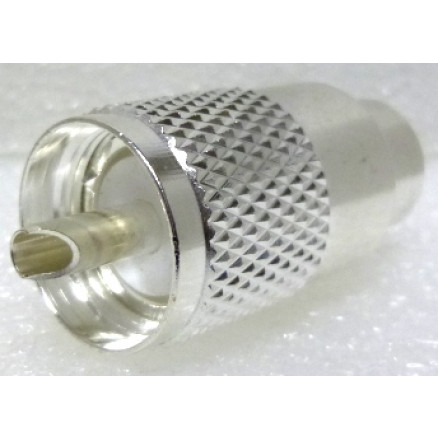 PL259A UHF Male Solder Type Connector, Silver/PTFE LMR400/9913 