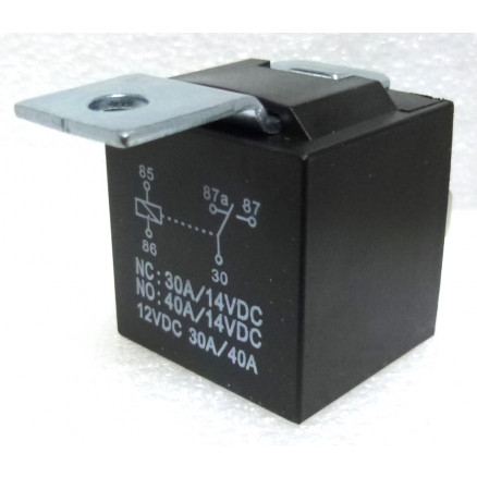 RL5M  - Relay SPDT 40 amp sealed, Plastic Case with Metal Mounting Tab