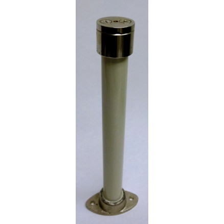 SOI-12 Standoff Insulator, High Voltage, 12 inch Glazed Ceramic with Flange Mounting Plate/Threaded Mount