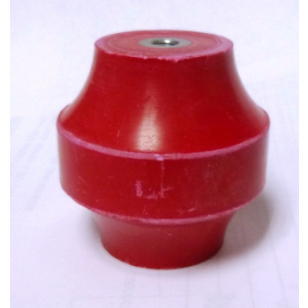 2015-2C Standoff Insulator, Red, 2" x 2", Glastic