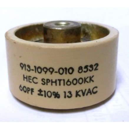 SPHT1600KK High Energy Corporation (HEC) Doorknob Capacitor 60pf 13KV 10% (NOS)