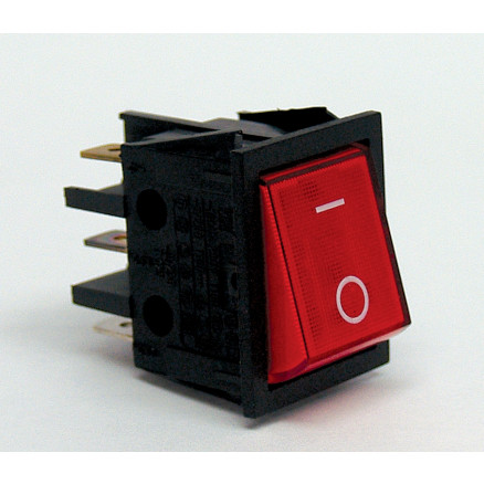 T100-2WI-XII  Rocker Switch, DPST(5 pins) RED on/off, Dreefs