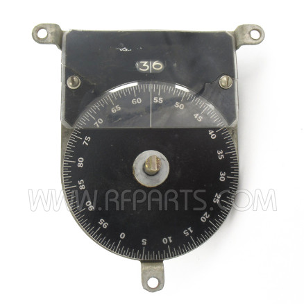 E.F. Johnson Vintage Turns Counter with Cracked Faceplate (Pull)