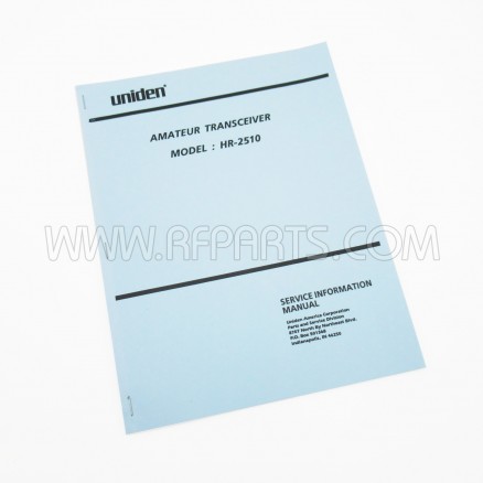 Service Manual for the Uniden HR2510 Amateur Transceiver.