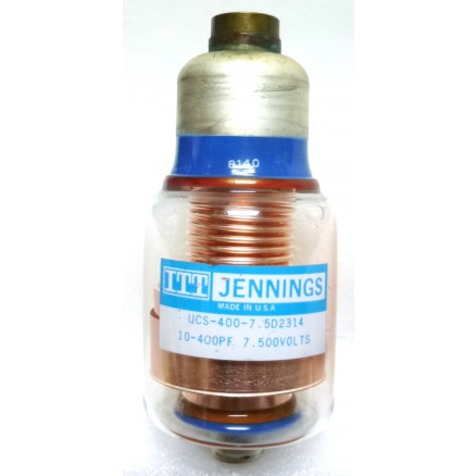 UCS400-7.5 Jennings Vacuum Variable Capacitor, 10-400pf 7.5kv (Pull)