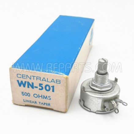WN-501 Centralab Linear Taper Potentiometer 500 Ohm (NOS)