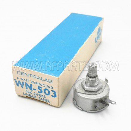 WN-503 Centralab Linear Taper Potentiometer 50K Ohm (NOS)