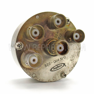 322-011431-0, Amphenol, 4PST, BNC, Female, Coax Switch, Used