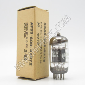 12AY7 / 6072, GE, JAN JG, Twin Triode, Tube, New Old Stock, New In Box