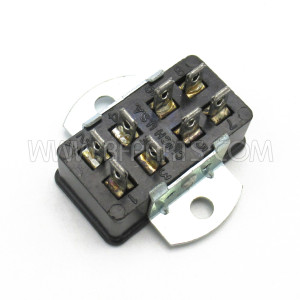 S308AB - 8 Pin Cinch Connector Socket w/Angle Brackets (Jones)