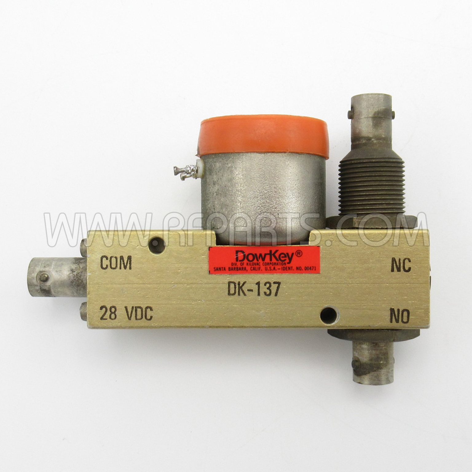 DK-137 Dow-Key SPDT BNC Female Coaxial Relay 28VDC , New Old Stock