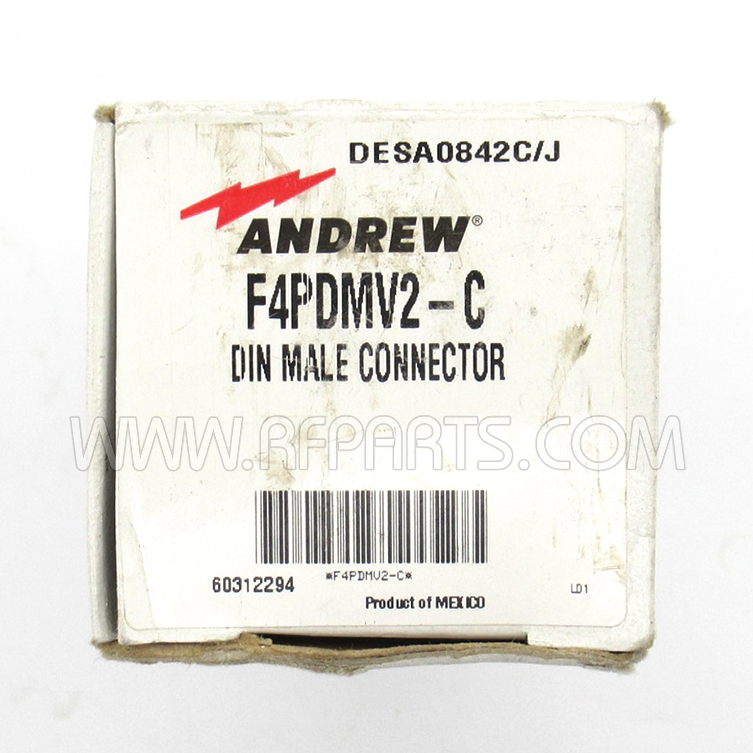 ANDREW F4PDMV2-C Din-Male Connector for Heliax FSJ4-50B Coax 