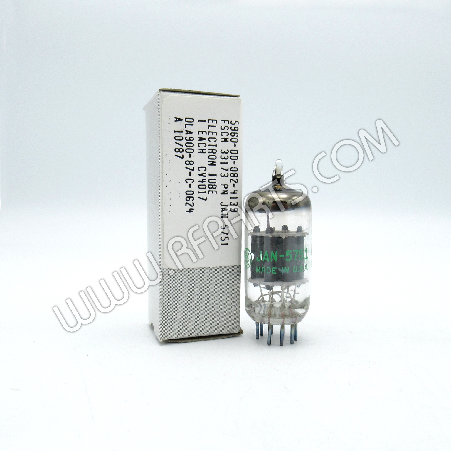 5751 GE JAN High Mu Twin Triode Audio Tube (NOS/NIB)