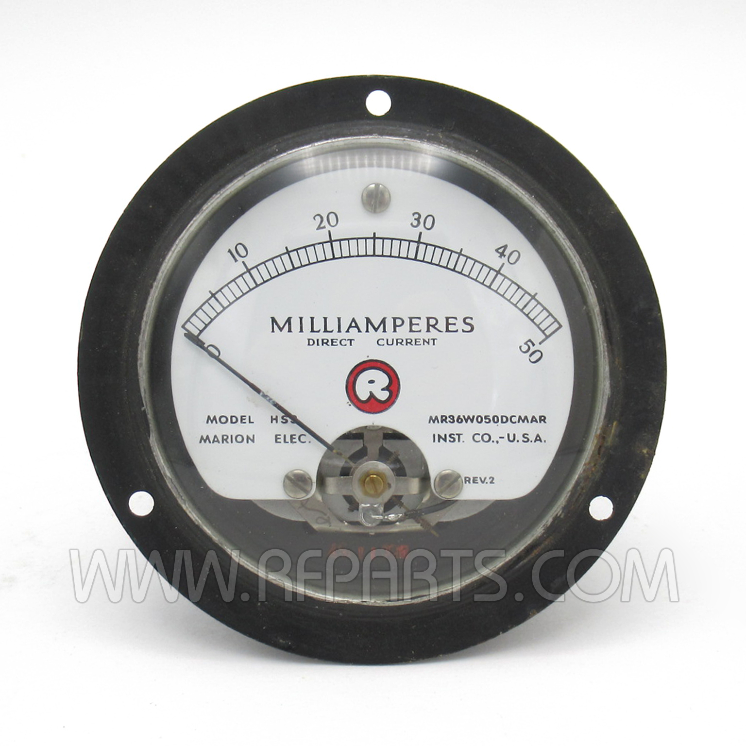 Model HS3 Vintage Marion D.C. Milliamperes Panel Meter 0-50 (Pull)