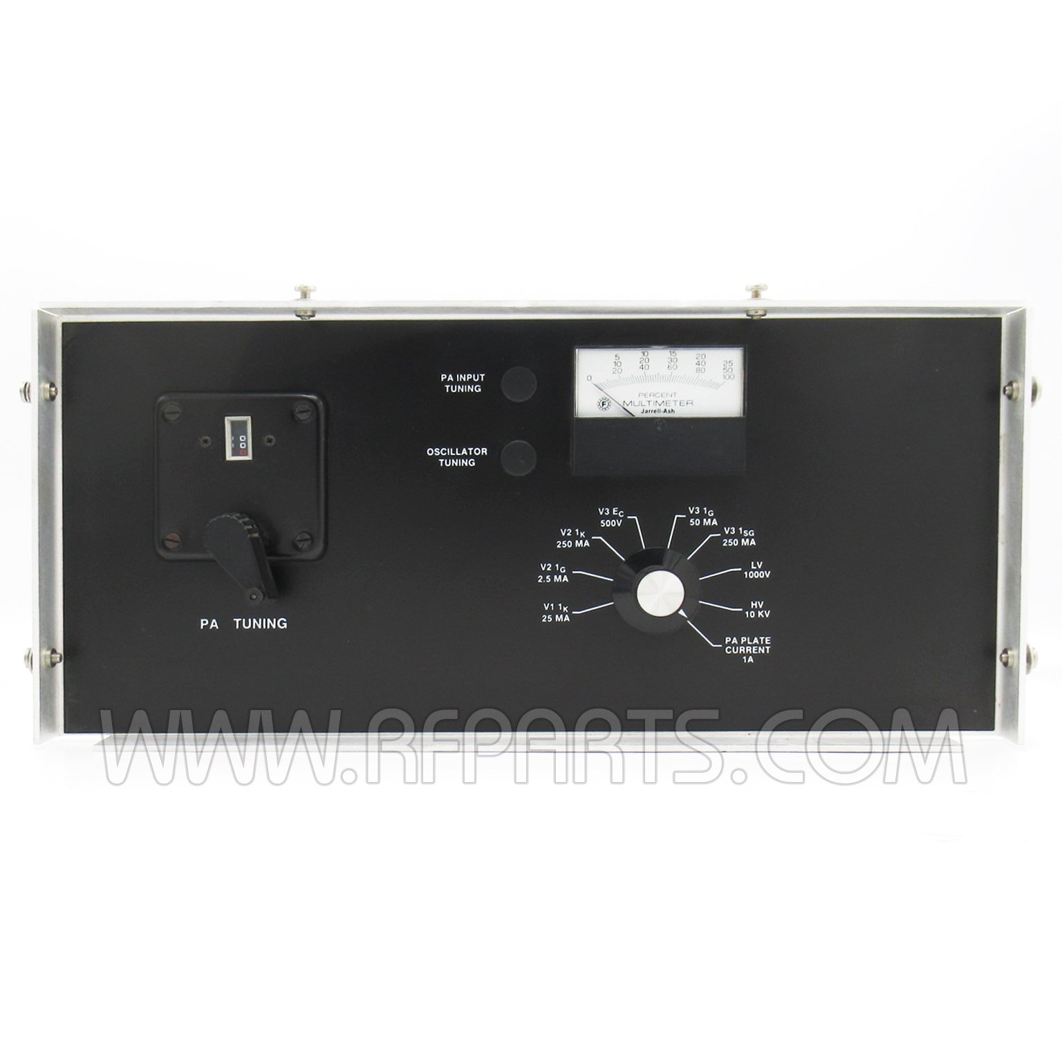 RF Generator Face Plate with Band Tuning, Multimeter, & PA Tuning Switch (Pull)