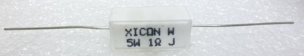 1x 5R 5W Silicone-Ceramic Conformal Axial Wirewound Resistor 1/% 5Ω 45F5R0E