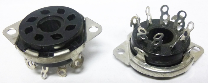 SK8PL, Cinch, 8 Pin, Octal, Phenolic, Socket, with Mounting